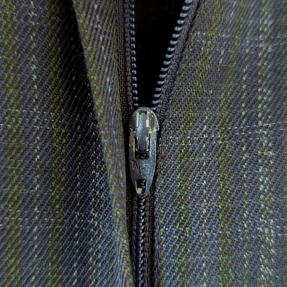 Diane K. 80's Vintage Preppy Plaid High Waisted A-Line Mini Skirt Navy Green 5 - Picture 12 of 14